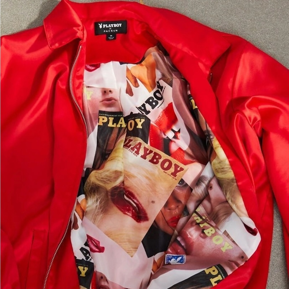 Satin Red Playboy Day Club Jacket